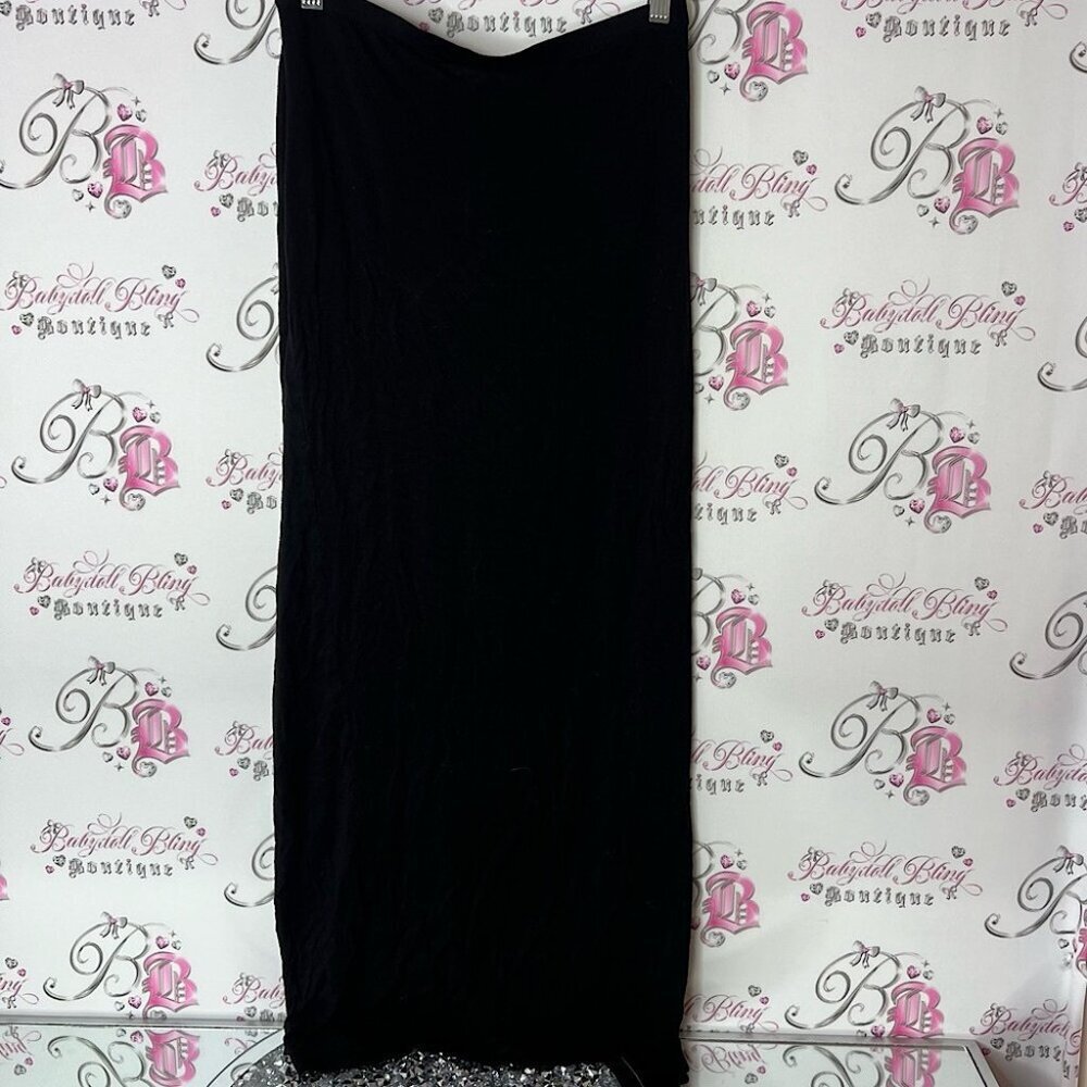 H&M skirt Elegant Black classic basic classy leg slit sexy tube dress strapless